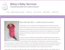Tablet Screenshot of betsysbabyservices.com